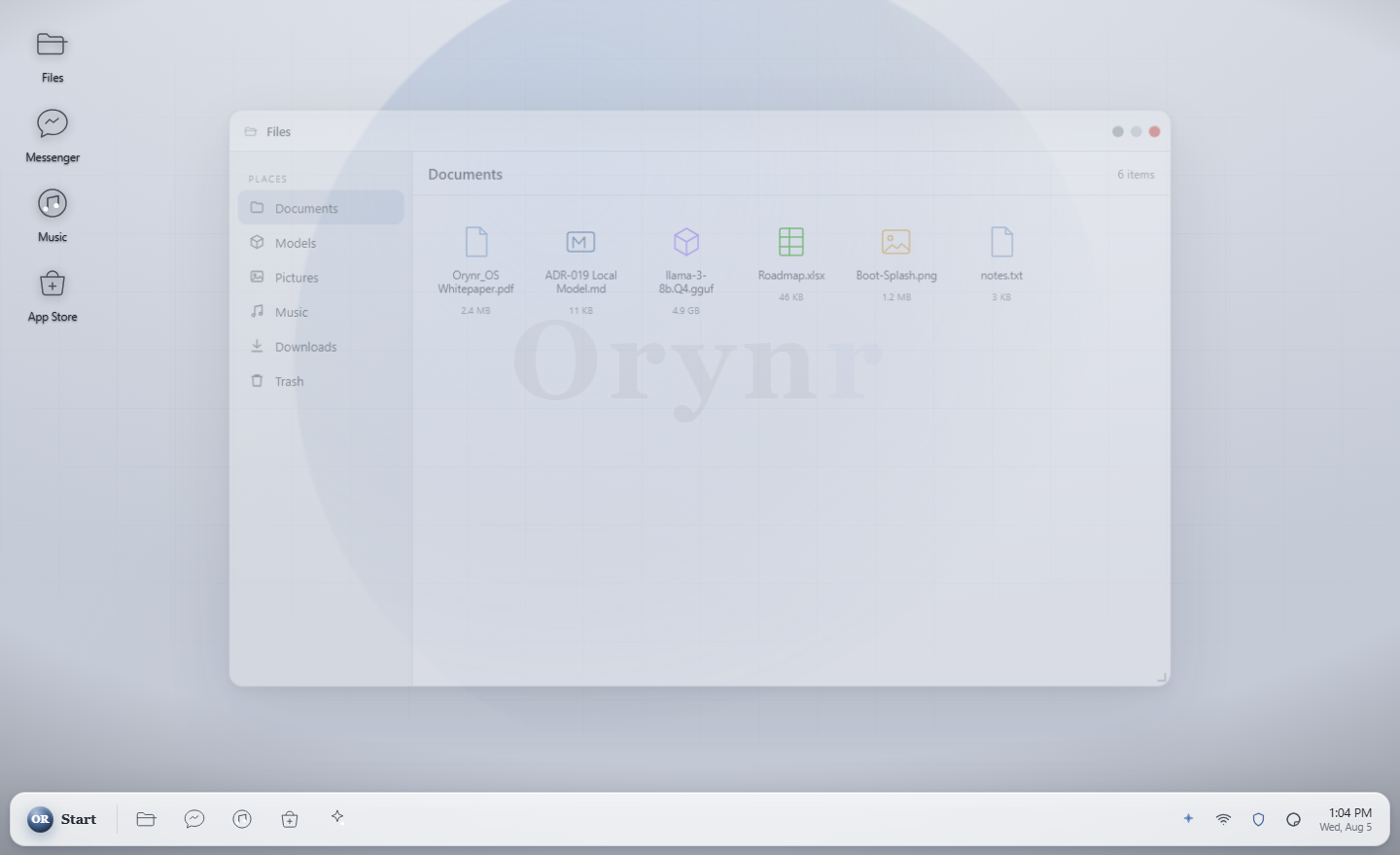 The Files app showing the Documents folder